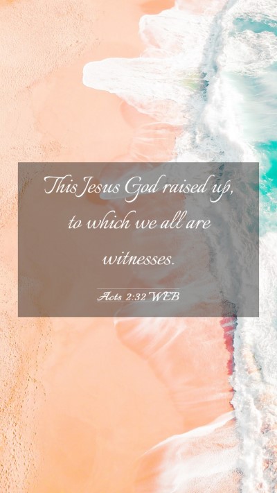 Picture 03 - Acts 2:32 WEB Mobile Phone Wallpaper - This Jesus God raised up, to which we all are - Mobile Bible Verse Wallpaper