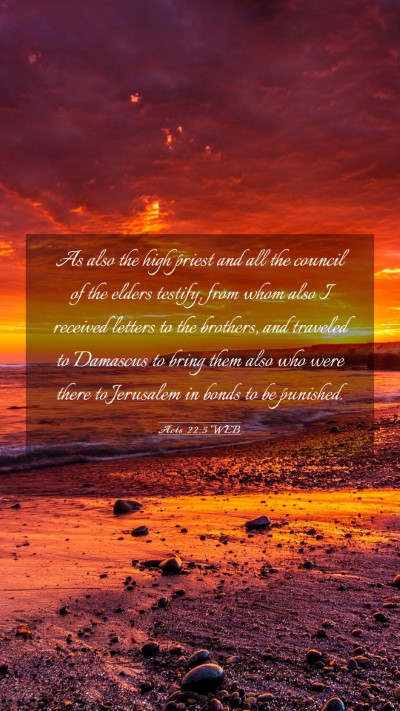 Picture 03 - Acts 22:5 WEB Mobile Phone Wallpaper - As also the high priest and all the council of - Mobile Bible Verse Wallpaper