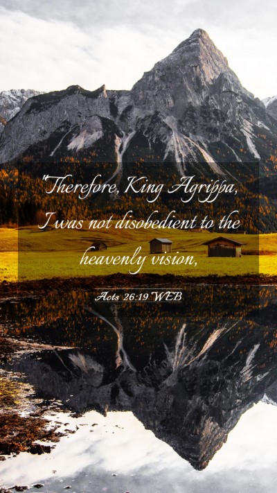 Picture 03 - Acts 26:19 WEB Mobile Phone Wallpaper - 