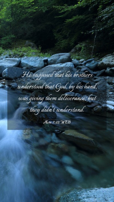 Picture 03 - Acts 7:25 WEB Mobile Phone Wallpaper - He supposed that his brothers understood that - Mobile Bible Verse Wallpaper