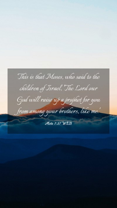 Picture 03 - Acts 7:37 WEB Mobile Phone Wallpaper - This is that Moses, who said to the children of - Mobile Bible Verse Wallpaper