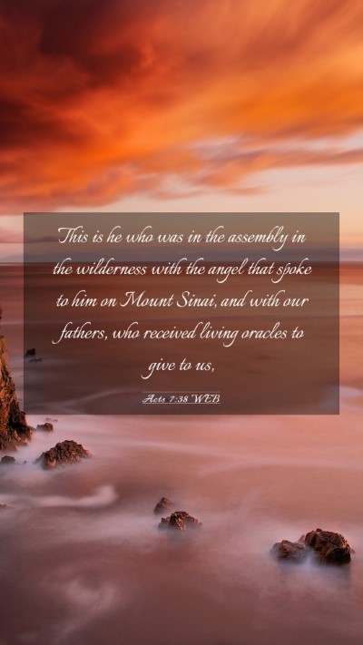 Picture 03 - Acts 7:38 WEB Mobile Phone Wallpaper - This is he who was in the assembly in the - Mobile Bible Verse Wallpaper
