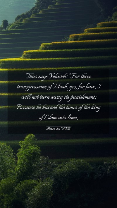 Picture 03 - Amos 2:1 WEB Mobile Phone Wallpaper - Thus says Yahweh: 