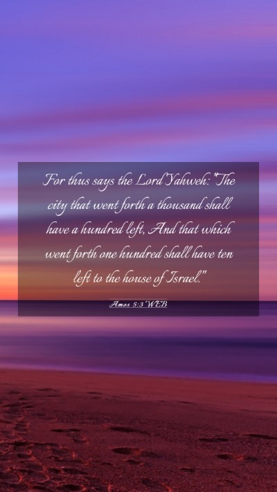 Picture 03 - Amos 5:3 WEB Mobile Phone Wallpaper - For thus says the Lord Yahweh: 