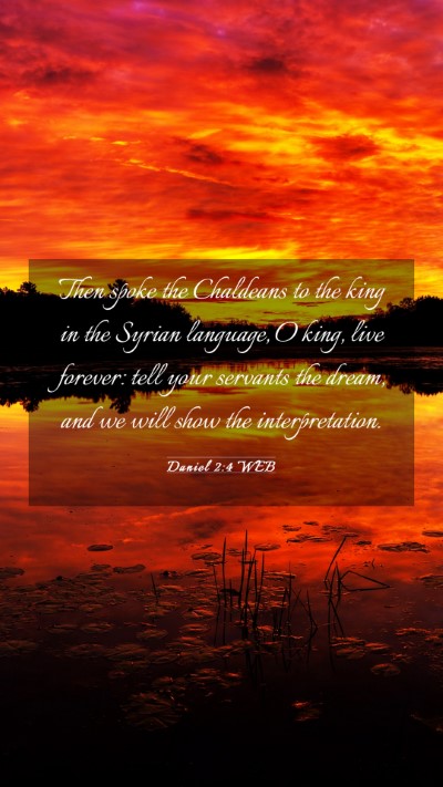 Picture 03 - Daniel 2:4 WEB Mobile Phone Wallpaper - Then spoke the Chaldeans to the king in the - Mobile Bible Verse Wallpaper