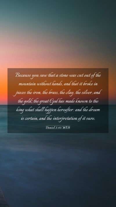 Picture 03 - Daniel 2:45 WEB Mobile Phone Wallpaper - Because you saw that a stone was cut out of the - Mobile Bible Verse Wallpaper