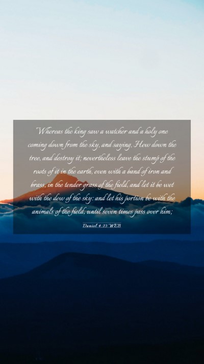 Picture 03 - Daniel 4:23 WEB Mobile Phone Wallpaper - Whereas the king saw a watcher and a holy one - Mobile Bible Verse Wallpaper