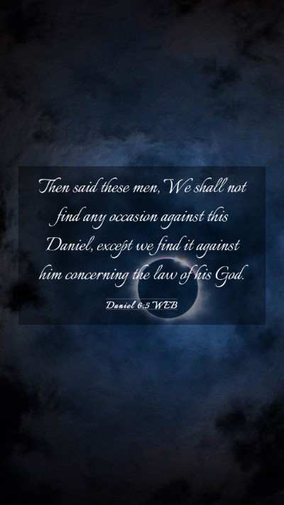 Picture 03 - Daniel 6:5 WEB Mobile Phone Wallpaper - Then said these men, We shall not find any - Mobile Bible Verse Wallpaper