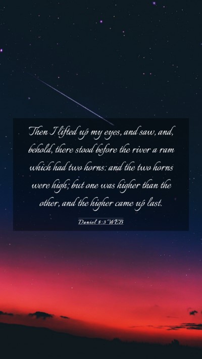 Picture 03 - Daniel 8:3 WEB Mobile Phone Wallpaper - Then I lifted up my eyes, and saw, and, behold, - Mobile Bible Verse Wallpaper