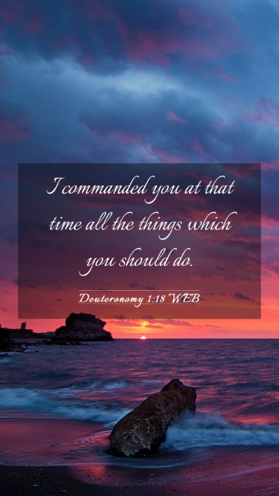 Picture 03 - Deuteronomy 1:18 WEB Mobile Phone Wallpaper - I commanded you at that time all the things which - Mobile Bible Verse Wallpaper