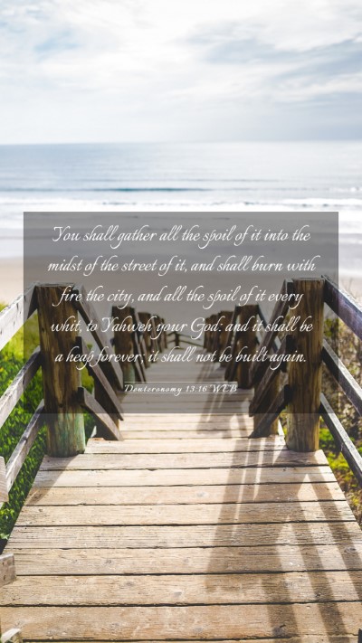 Picture 03 - Deuteronomy 13:16 WEB Mobile Phone Wallpaper - You shall gather all the spoil of it into the - Mobile Bible Verse Wallpaper