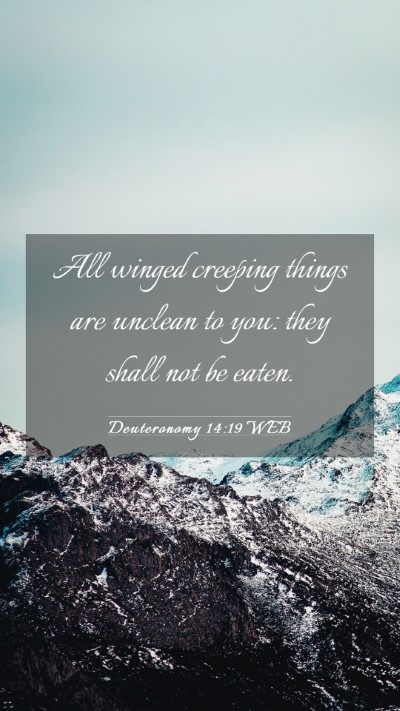 Picture 03 - Deuteronomy 14:19 WEB Mobile Phone Wallpaper - All winged creeping things are unclean to you: - Mobile Bible Verse Wallpaper