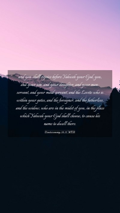 Picture 03 - Deuteronomy 16:11 WEB Mobile Phone Wallpaper - and you shall rejoice before Yahweh your God, - Mobile Bible Verse Wallpaper
