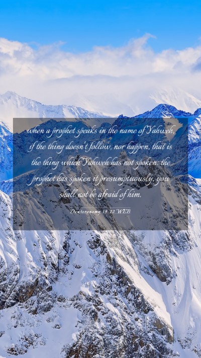 Picture 03 - Deuteronomy 18:22 WEB Mobile Phone Wallpaper - when a prophet speaks in the name of Yahweh, if - Mobile Bible Verse Wallpaper