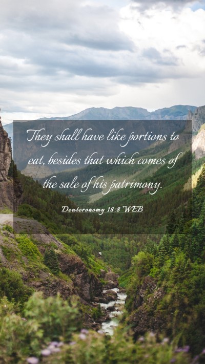Picture 03 - Deuteronomy 18:8 WEB Mobile Phone Wallpaper - They shall have like portions to eat, besides - Mobile Bible Verse Wallpaper