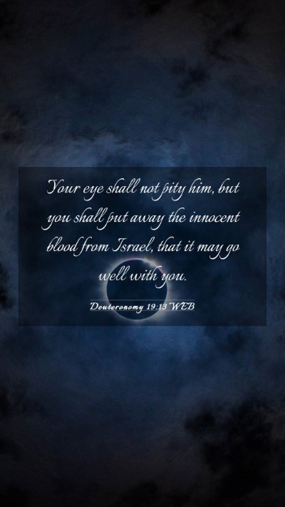 Picture 03 - Deuteronomy 19:13 WEB Mobile Phone Wallpaper - Your eye shall not pity him, but you shall put - Mobile Bible Verse Wallpaper