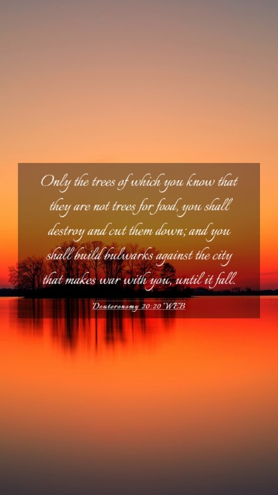 Picture 03 - Deuteronomy 20:20 WEB Mobile Phone Wallpaper - Only the trees of which you know that they are - Mobile Bible Verse Wallpaper