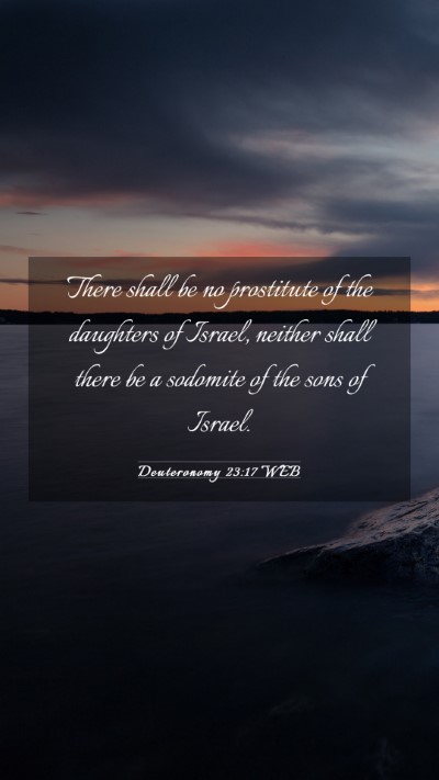 Picture 03 - Deuteronomy 23:17 WEB Mobile Phone Wallpaper - There shall be no prostitute of the daughters of - Mobile Bible Verse Wallpaper