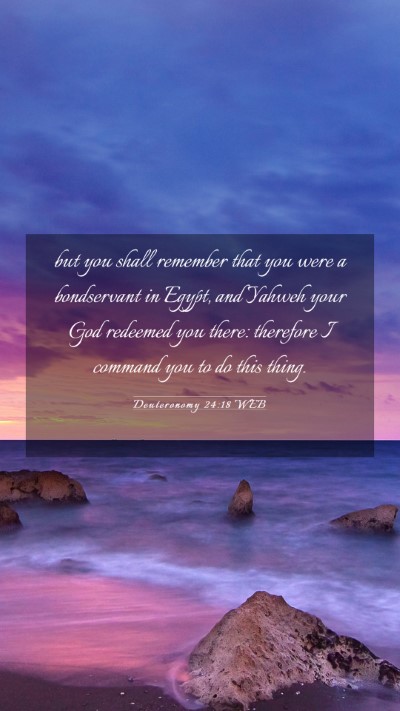 Picture 03 - Deuteronomy 24:18 WEB Mobile Phone Wallpaper - but you shall remember that you were a - Mobile Bible Verse Wallpaper