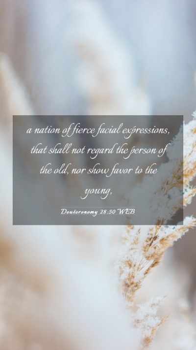 Picture 03 - Deuteronomy 28:50 WEB Mobile Phone Wallpaper - a nation of fierce facial expressions, that shall - Mobile Bible Verse Wallpaper