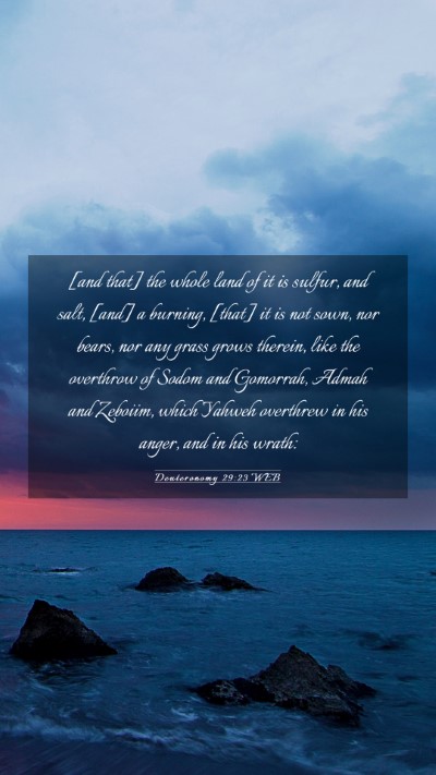 Picture 03 - Deuteronomy 29:23 WEB Mobile Phone Wallpaper - [and that] the whole land of it is sulfur, and - Mobile Bible Verse Wallpaper