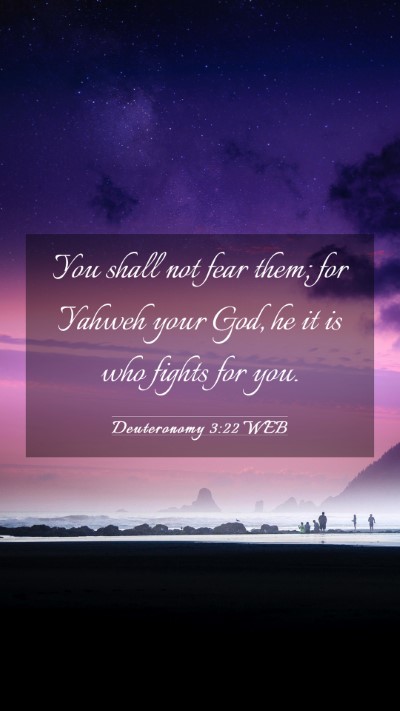 Picture 03 - Deuteronomy 3:22 WEB Mobile Phone Wallpaper - You shall not fear them; for Yahweh your God, he - Mobile Bible Verse Wallpaper