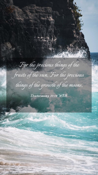 Picture 03 - Deuteronomy 33:14 WEB Mobile Phone Wallpaper - For the precious things of the fruits of the sun, - Mobile Bible Verse Wallpaper