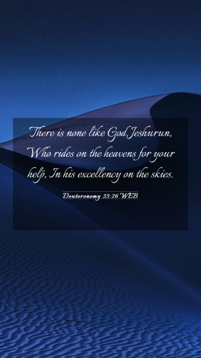 Picture 03 - Deuteronomy 33:26 WEB Mobile Phone Wallpaper - There is none like God, Jeshurun, Who rides on - Mobile Bible Verse Wallpaper