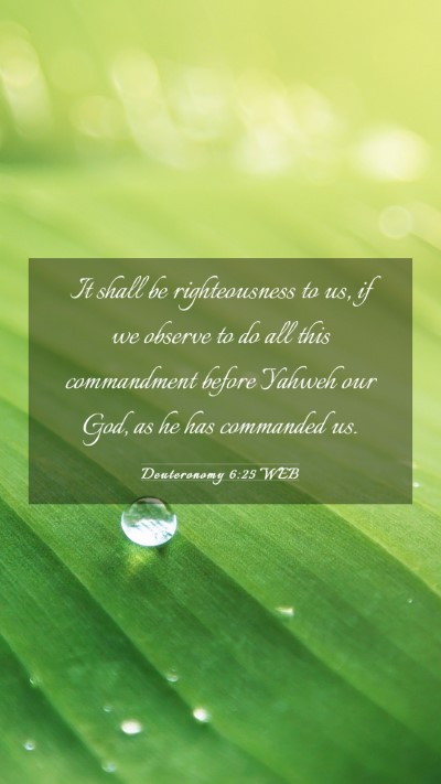 Picture 03 - Deuteronomy 6:25 WEB Mobile Phone Wallpaper - It shall be righteousness to us, if we observe to - Mobile Bible Verse Wallpaper