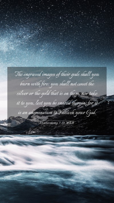 Picture 03 - Deuteronomy 7:25 WEB Mobile Phone Wallpaper - The engraved images of their gods shall you burn - Mobile Bible Verse Wallpaper
