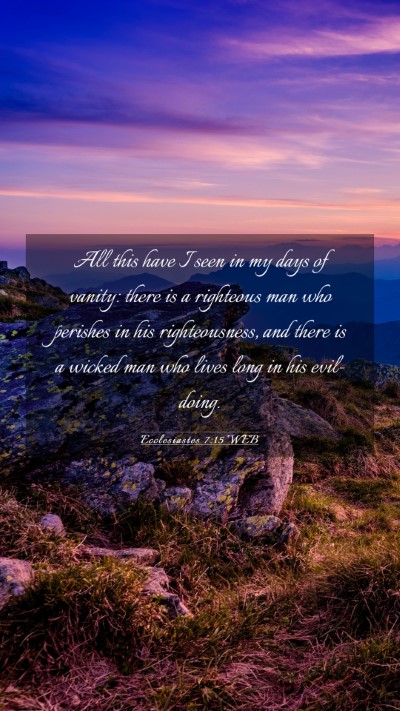 Picture 03 - Ecclesiastes 7:15 WEB Mobile Phone Wallpaper - All this have I seen in my days of vanity: there - Mobile Bible Verse Wallpaper