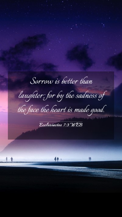 Picture 03 - Ecclesiastes 7:3 WEB Mobile Phone Wallpaper - Sorrow is better than laughter; for by the - Mobile Bible Verse Wallpaper