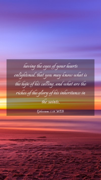 Picture 03 - Ephesians 1:18 WEB Mobile Phone Wallpaper - having the eyes of your hearts enlightened, that - Mobile Bible Verse Wallpaper