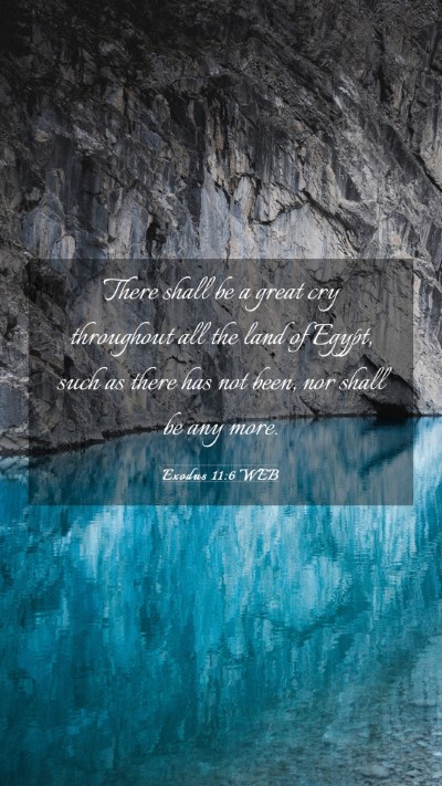Picture 03 - Exodus 11:6 WEB Mobile Phone Wallpaper - There shall be a great cry throughout all the - Mobile Bible Verse Wallpaper