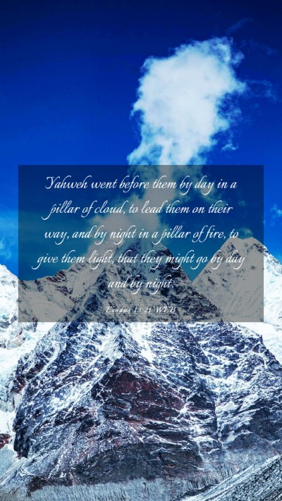 Picture 03 - Exodus 13:21 WEB Mobile Phone Wallpaper - Yahweh went before them by day in a pillar of - Mobile Bible Verse Wallpaper