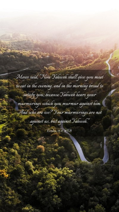 Picture 03 - Exodus 16:8 WEB Mobile Phone Wallpaper - Moses said, 