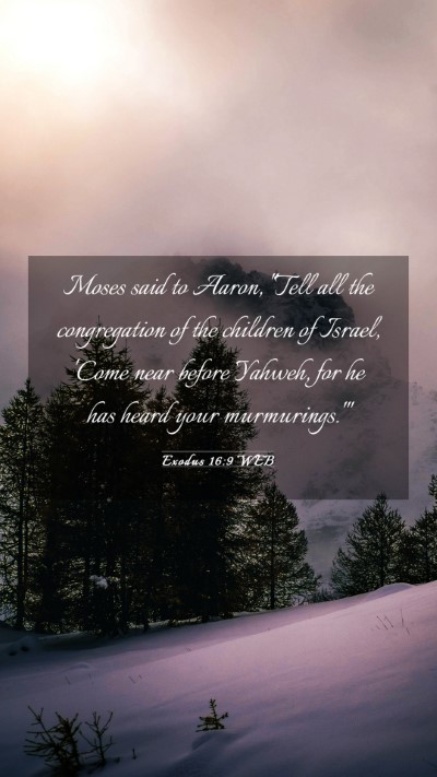 Picture 03 - Exodus 16:9 WEB Mobile Phone Wallpaper - Moses said to Aaron, 