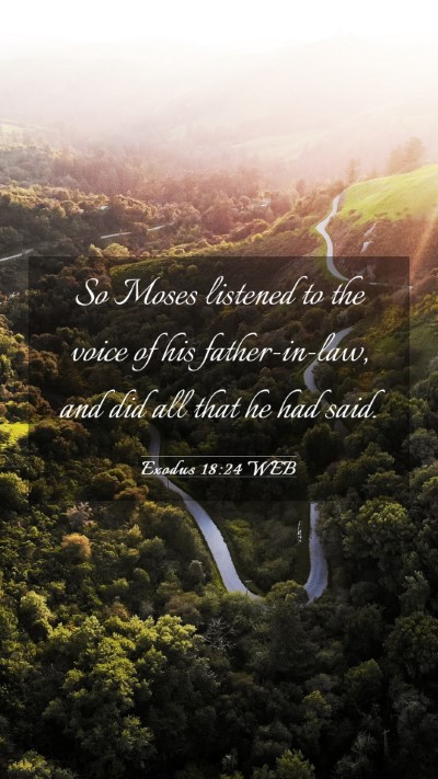 Picture 03 - Exodus 18:24 WEB Mobile Phone Wallpaper - So Moses listened to the voice of his - Mobile Bible Verse Wallpaper
