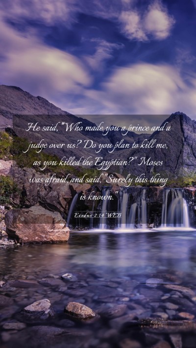 Picture 03 - Exodus 2:14 WEB Mobile Phone Wallpaper - He said, 