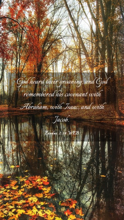 Picture 03 - Exodus 2:24 WEB Mobile Phone Wallpaper - God heard their groaning, and God remembered his - Mobile Bible Verse Wallpaper