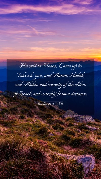 Picture 03 - Exodus 24:1 WEB Mobile Phone Wallpaper - He said to Moses, 