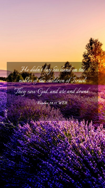 Picture 03 - Exodus 24:11 WEB Mobile Phone Wallpaper - He didn't lay his hand on the nobles of the - Mobile Bible Verse Wallpaper