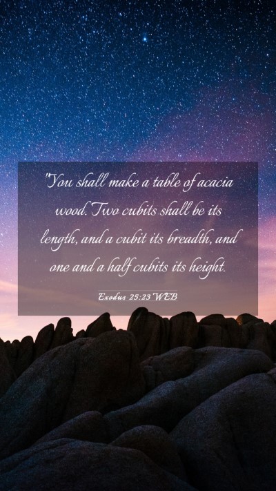 Picture 03 - Exodus 25:23 WEB Mobile Phone Wallpaper - 