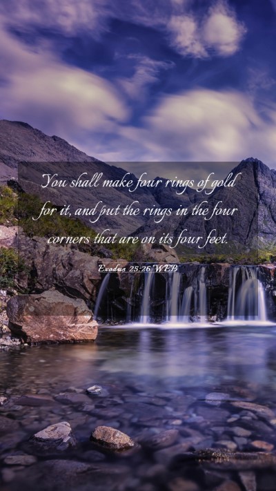 Picture 03 - Exodus 25:26 WEB Mobile Phone Wallpaper - You shall make four rings of gold for it, and put - Mobile Bible Verse Wallpaper