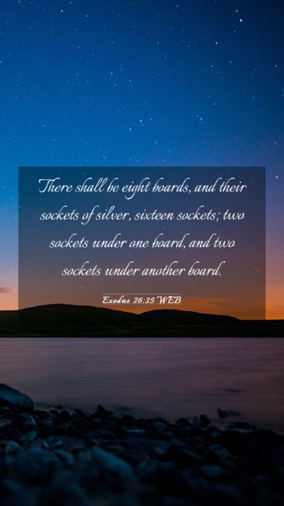 Picture 03 - Exodus 26:25 WEB Mobile Phone Wallpaper - There shall be eight boards, and their sockets of - Mobile Bible Verse Wallpaper