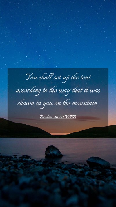Picture 03 - Exodus 26:30 WEB Mobile Phone Wallpaper - You shall set up the tent according to the way - Mobile Bible Verse Wallpaper