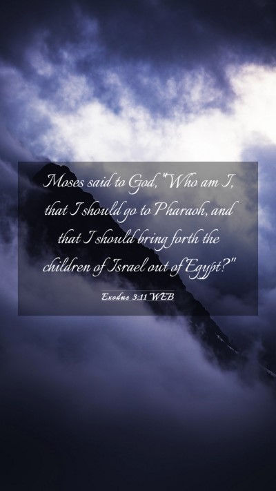 Picture 03 - Exodus 3:11 WEB Mobile Phone Wallpaper - Moses said to God, 