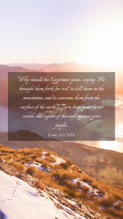 Picture 03 - Exodus 32:12 WEB Mobile Phone Wallpaper - Why should the Egyptians speak, saying, 'He - Mobile Bible Verse Wallpaper