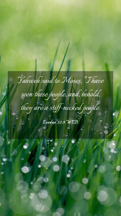 Picture 03 - Exodus 32:9 WEB Mobile Phone Wallpaper - Yahweh said to Moses, 