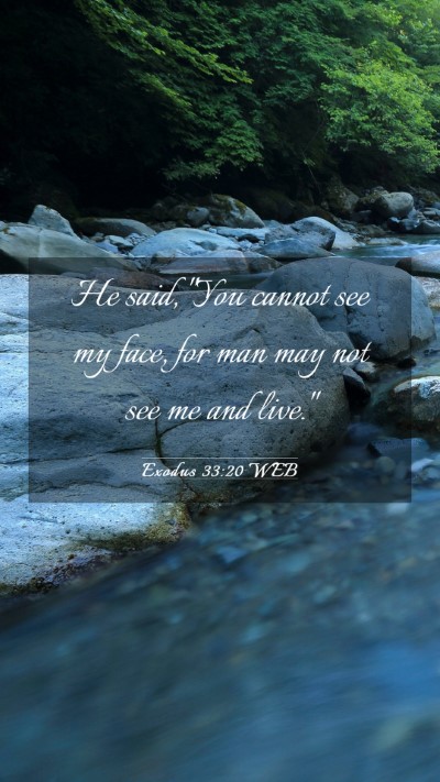 Picture 03 - Exodus 33:20 WEB Mobile Phone Wallpaper - He said, 